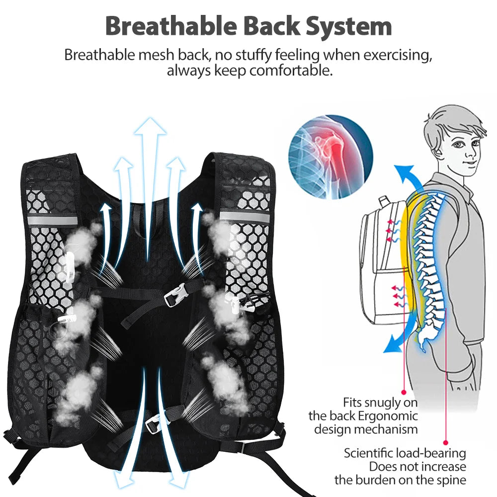 Gilet d'Hydratation Trail Ultra-Léger 5L - Zéro Rebond